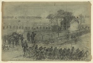 Escena en el último reconocimiento en Morton Ford de Alfred Rudolph Waud